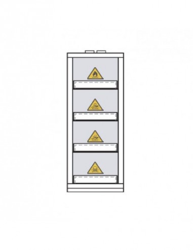 Armoire De Sécurité En 14470-1 90 Minutes - Haute 1 Porte - 4 Compartiments -794+M4