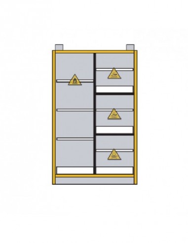 Armoire De Sécurité En 14470-1 Et FM 6050 30 Minutes - Haute 2 Portes - 4 Compartiments -3035m13