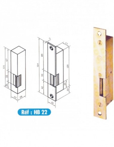 Gâche électrique Série Hb22 Beugnot