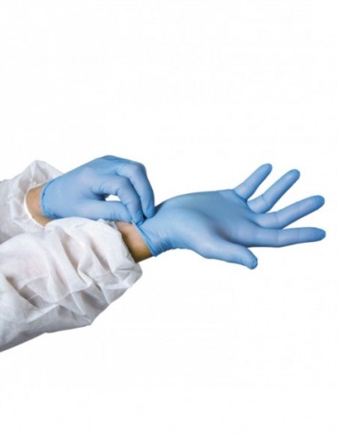 Gants Nitrile Bleu Non Poudrés Contact Alimentaire